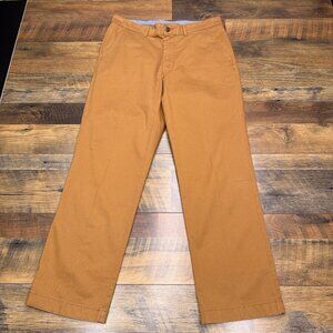 LL Bean Classic Fit Pants Mens 32x29 Tan Mid Rise Stretch